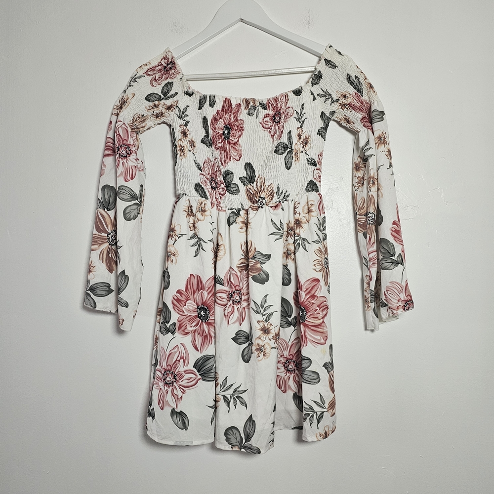 Elegant Floral Smocked Dress